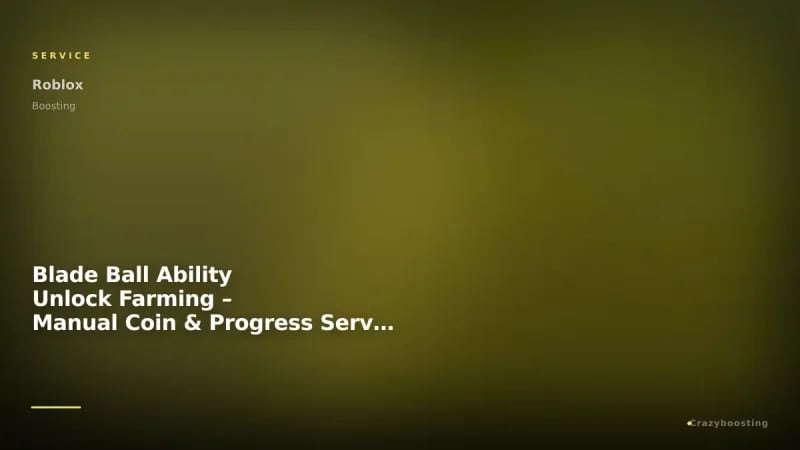 Blade Ball Ability Unlock Farming – Manual Coin & Progress Service