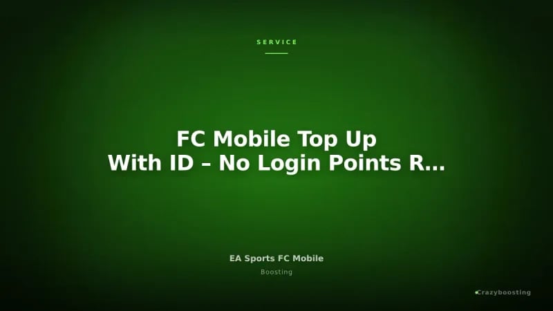 FC Mobile Top Up With ID – No Login Points Replenishment