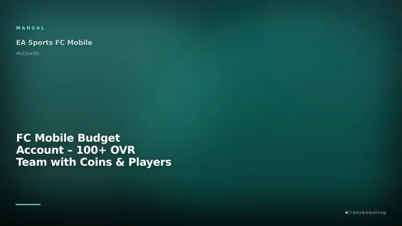 FC Mobile Budget Account – 100+ OVR Team with Coins & Players