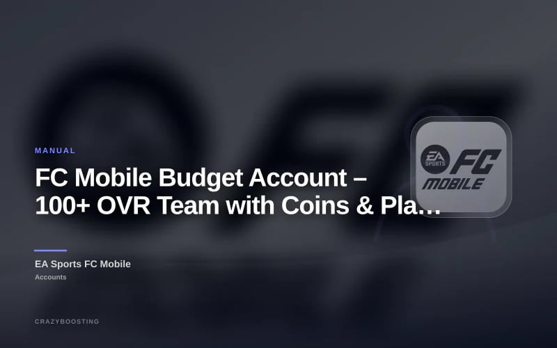 FC Mobile Budget Account – 100+ OVR Team with Coins & Players