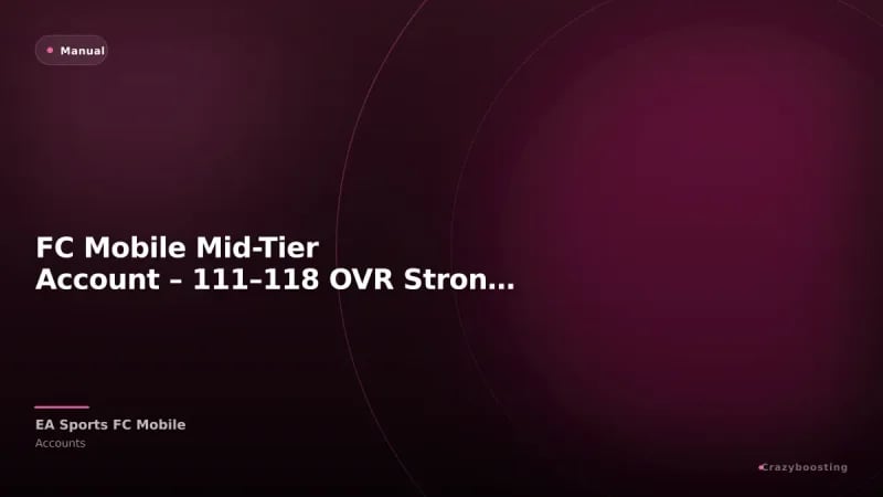 FC Mobile Mid-Tier Account – 111–118 OVR Strong Squad