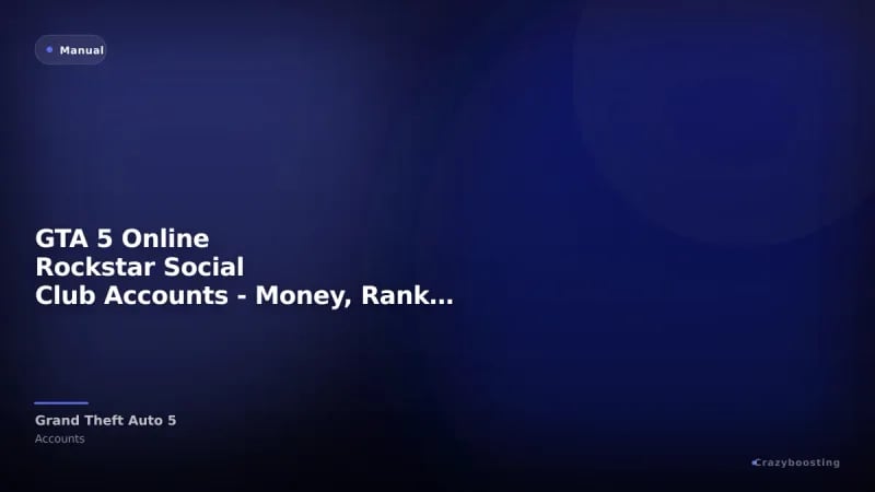 GTA 5 Online Rockstar Social Club Accounts - Money, Rank, Unlocks, Full Access