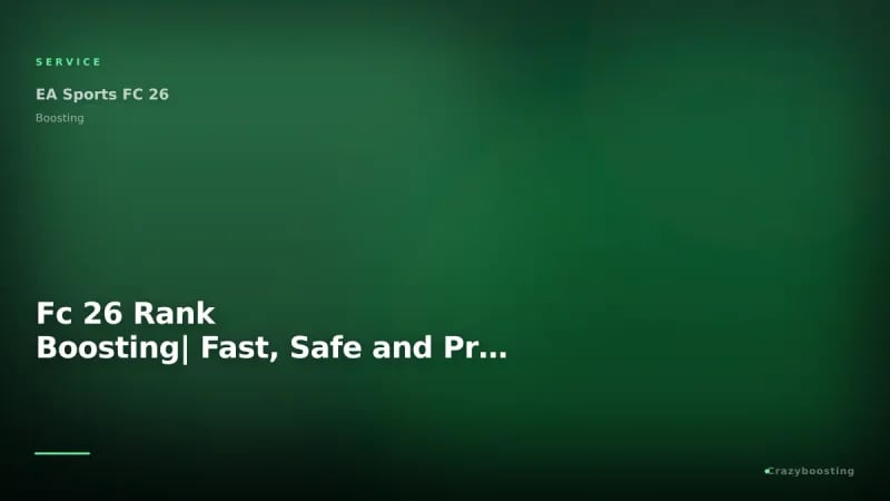 Fc 26 Rank Boosting| Fast, Safe and Professional