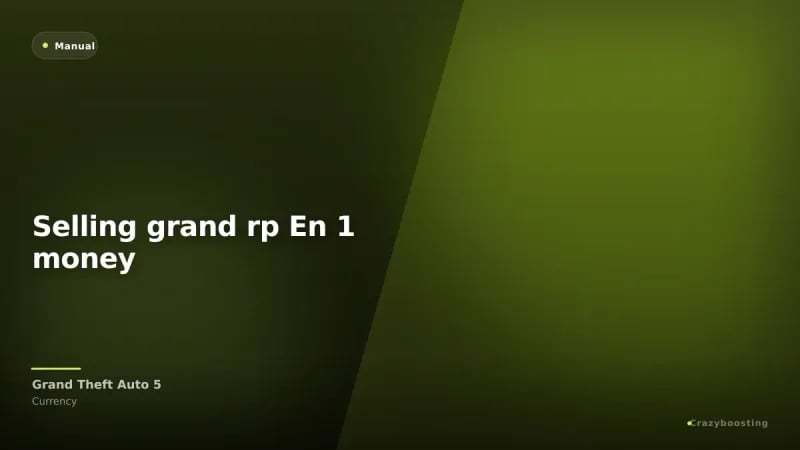 Selling grand rp En 1 money
