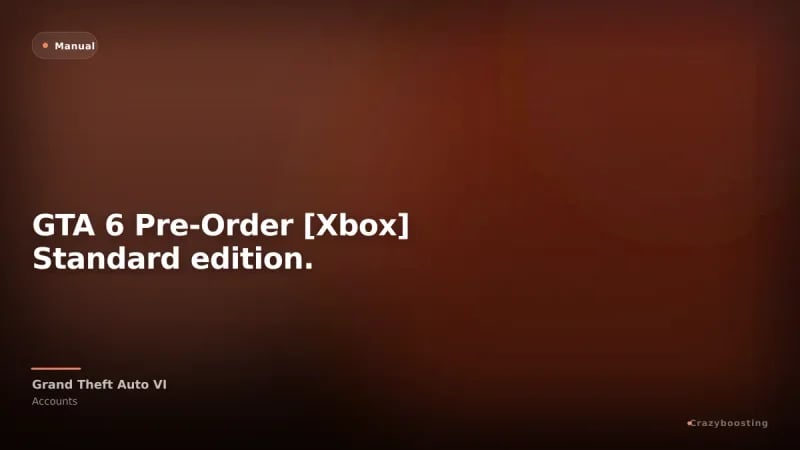 GTA 6 Pre-Order [Xbox] Standard edition.