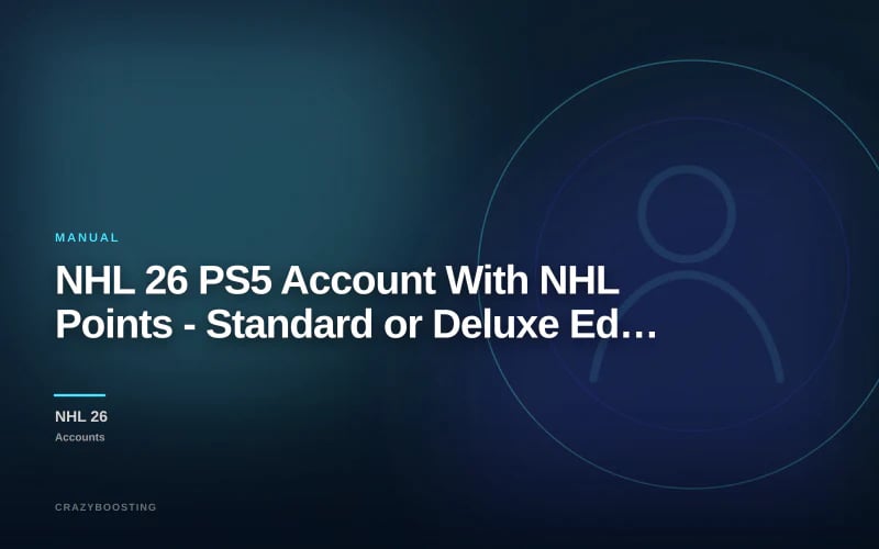 NHL 26 PS5 Account With NHL Points - Standard or Deluxe Edition