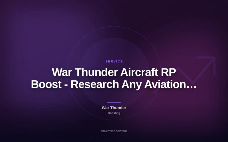 War Thunder Aircraft RP Boost - Research Any Aviation Nation or Plane