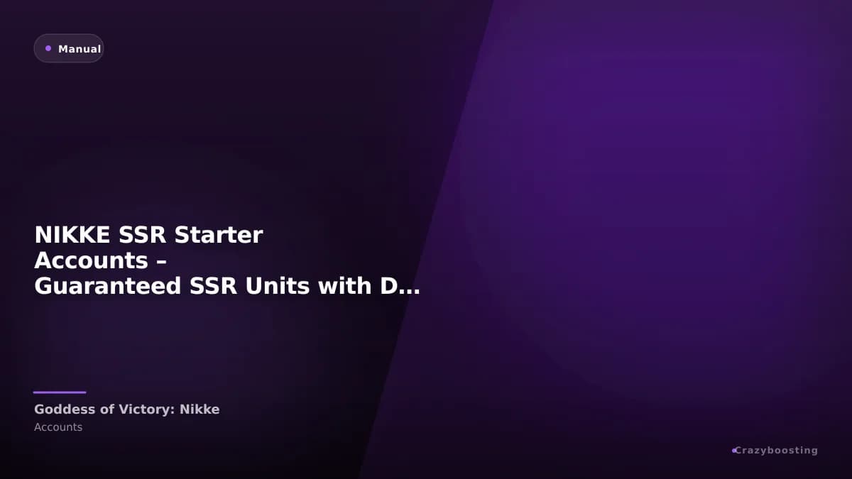NIKKE SSR Starter Accounts – Guaranteed SSR Units with Diamonds & Summon Resources