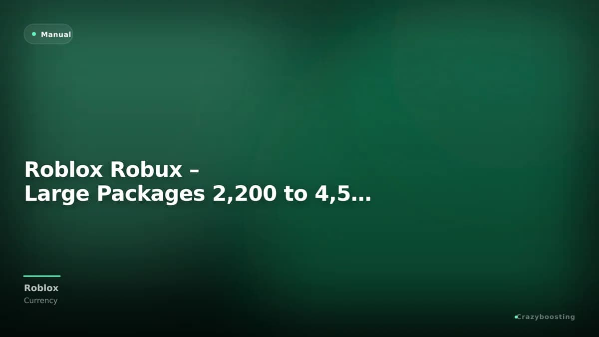 Roblox Robux – Large Packages 2,200 to 4,500 Robux