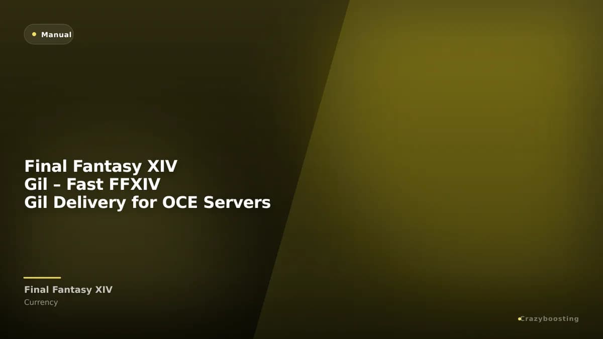 Final Fantasy XIV Gil – Fast FFXIV Gil Delivery for OCE Servers