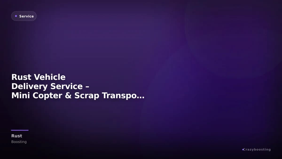 Rust Vehicle Delivery Service – Mini Copter & Scrap Transport Helicopter