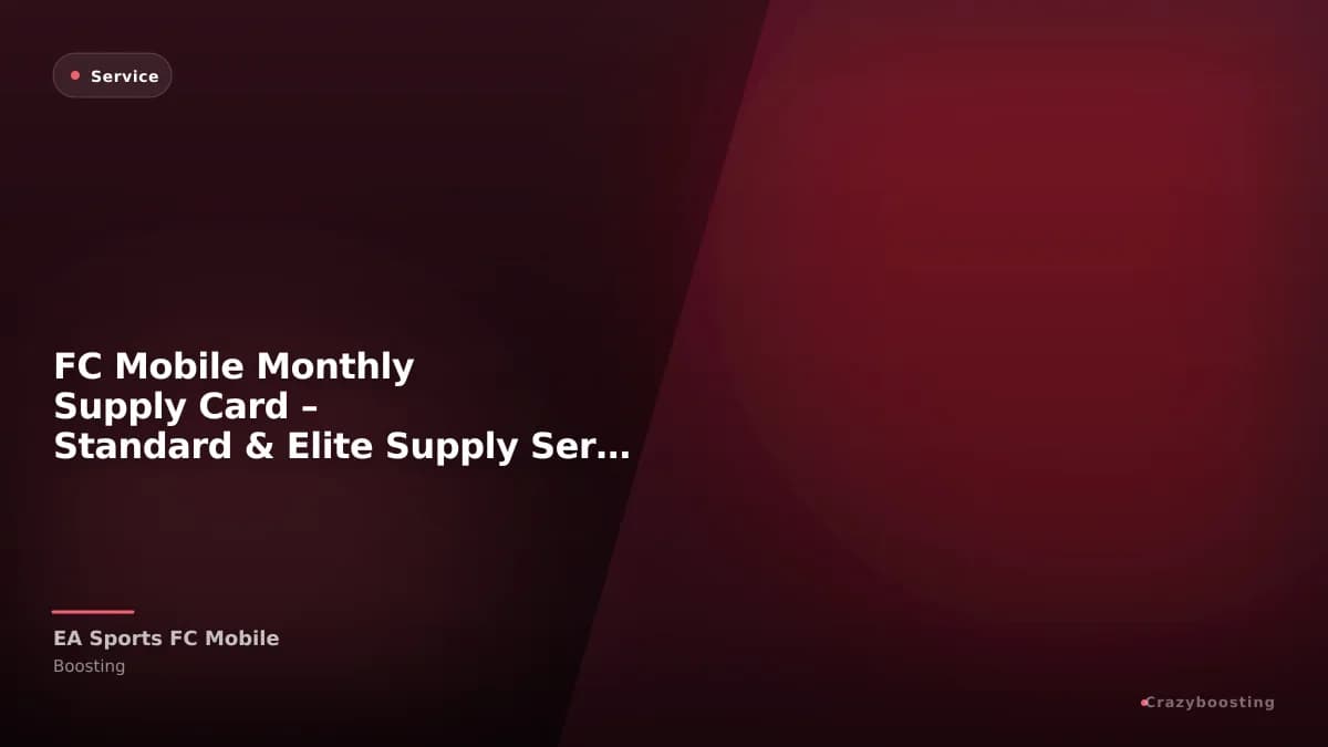 FC Mobile Monthly Supply Card – Standard & Elite Supply Service