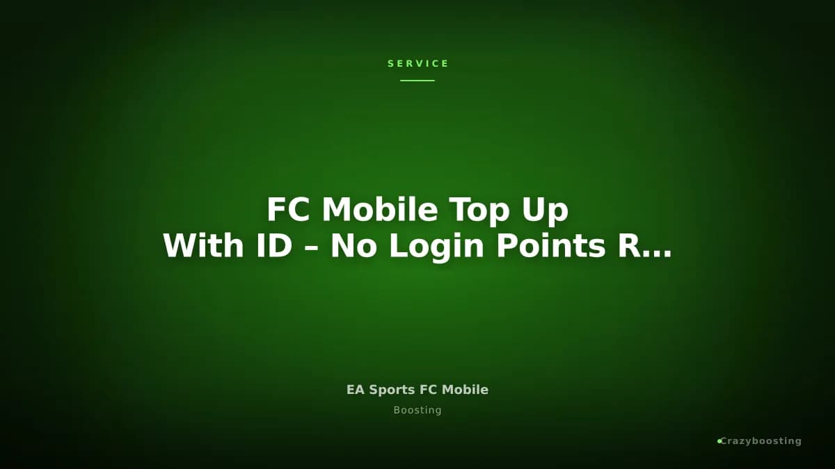 FC Mobile Top Up With ID – No Login Points Replenishment