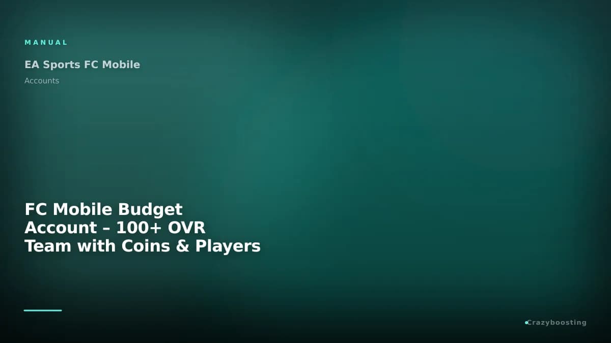 FC Mobile Budget Account – 100+ OVR Team with Coins & Players
