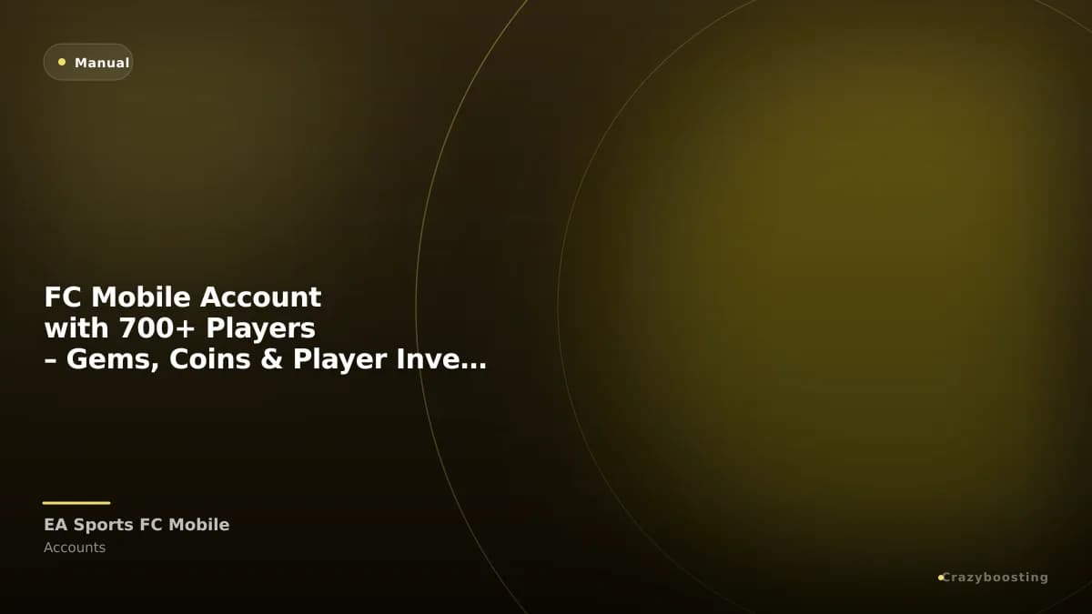 FC Mobile Account with 700+ Players – Gems, Coins & Player Inventory