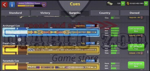 8 Ball Pool Maxed Account for Sale – Lvl 330, 18 Legendary Cues, 13.6B Coins, 50 Berlin Rings
