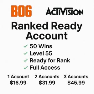 BO6 & Activision - Ranked Ready Account – 50 Wins + Level 55 | Full Access | Game Pass XBOX | Activision Linked