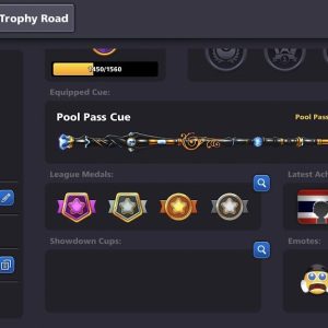 8 Ball Pool Account — 115 MILLION Coins Level 26+ 150+ Cash Limited Cues